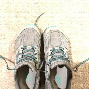 Altra Olympus 3.0 Zero Drop Vibram Sole Trail Running Grey Teal Shoes Womens 7.5